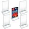 Azar Displays Silver Double-Sided Clear Acrylic Frames with Accent Trim 5 W x 7 H, 5PK 152799-SLV-5PK - alternate 1